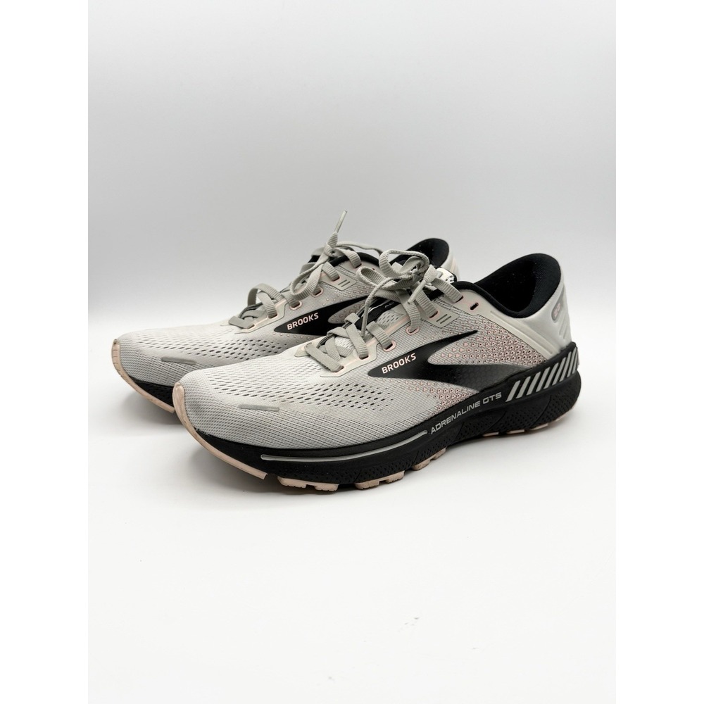 Brooks Womens Size 10.5 Medium Adrenaline GTS 22 Running Shoes Gray Pink Black